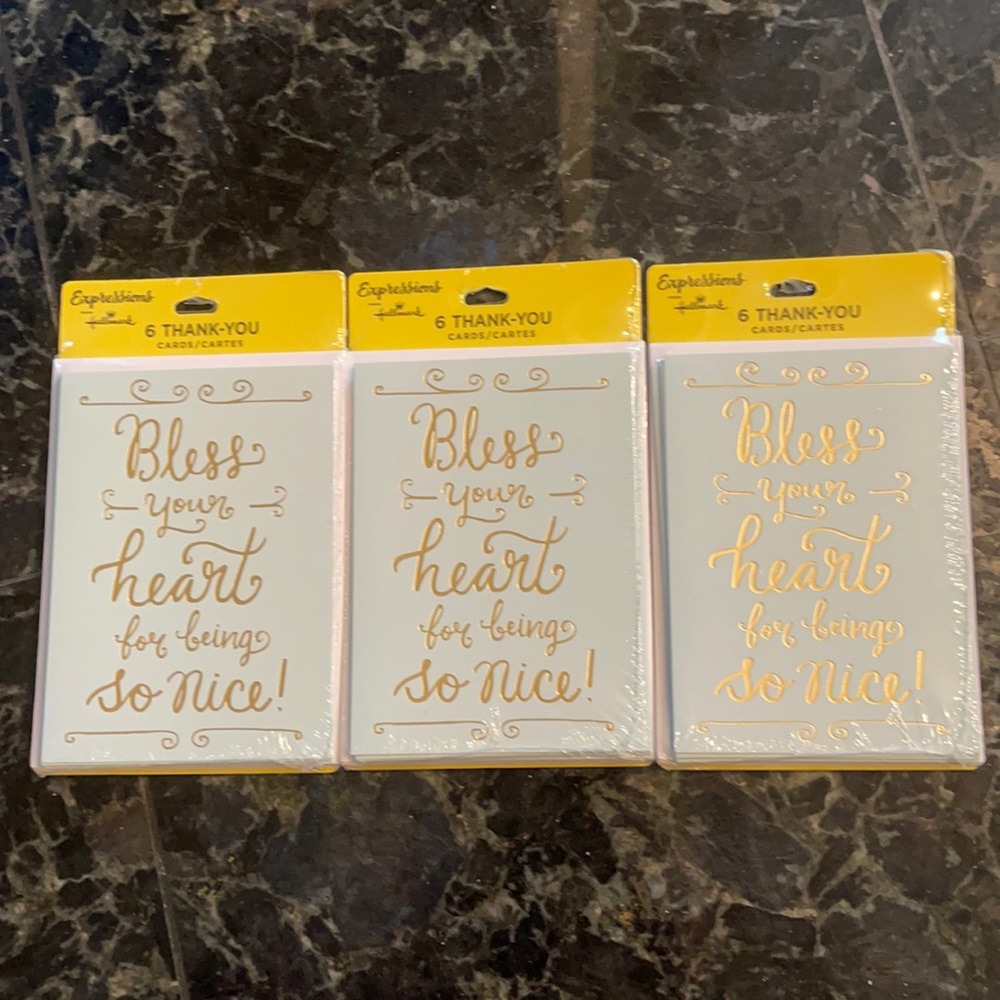 Blank Spiritual Thank You Hallmark Cards. NWT